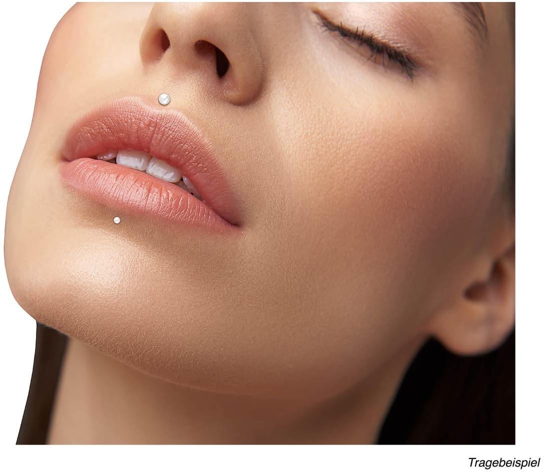 PTFE labret with internal thread titanium attachment SYNTHETIC PEARL PIERCINGLINE